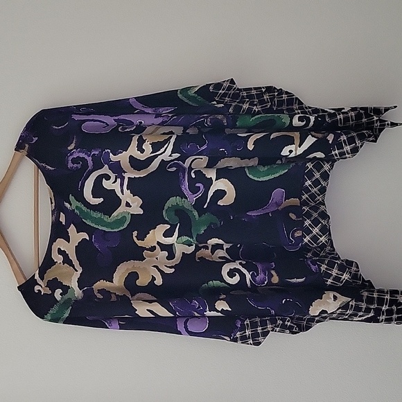 Chico's Black Scroll Print Poncho Size L/XL - Picture 6 of 7